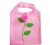 Rose Flower Shape Foldable Storage Bag Handbag Eco Reusable Environmental Shopping Bags Folding Grocery Large Bag RRE12744