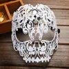 Esqueleto Face Mask para Mulheres e Homens Cool Traje Festa Festa Sexy Face Full Face Hollow Out Masquerade Mask Y200103