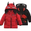 Ragazzi giacca per bambini cappotto giacca invernale ragazzo ragazza modello simpatico cartone animato orecchio caldo cotone giacca con cappuccio per bambini da 2 a 5 anni LJ201203