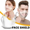 Visiera trasparente Maschera facciale trasparente in plastica 2020 Maschera da ciclismo durevole Copri bocca riutilizzabile Maschere firmate GGA3791