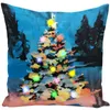 Cushion/Decorative Pillow Christmas Fairy Lights LED Cushion Cover Polyester Short Plush Covers Reindeer Blue Sky Decoration Gifts Pillow1