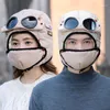 Conception originale mode casquette chaude hiver hommes chapeaux pour femmes enfants imperméable à capuche chapeau avec des lunettes Cool cagoule cyclisme casquettes masques