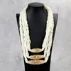 Chokers Sunspicems 2021 Handwoven Marocko Beads Chain Choker Necklace Gold Color Simulated Pearl African Wedding Jewelry Bride Gif2642444