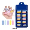 100 pz/set punte per unghie finte colore caramella francese copertura completa unghie acriliche stampo punte per nail art modello decorazione per unghie manicure