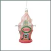 Christmas Decorations Festive & Party Supplies Home Garden Scene Layout Ornament Small Gift Pendant Ice Cream House Drop Delivery 2021 Okatx