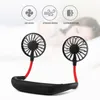 Portable Fan Hand Personal Mini Fan USB RECHARGEABLE Neck Fan 360 Degree Justering Head Hanging Neck Fans för resor utomhus9050736