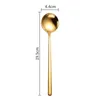 Gold Silver Plated Stainless Steel Coffee Spoons Kitchen Bar Dining Flatware Accessories For Dessert Coffee Tea Supplies