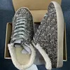 Moda Mężczyźni Kobiety Trampki w starym stylu Buty Super star Skóra Cholewka Zamsz Gletter Leopard pluszowe kapcie Casual Lace-Up Superstar Classic Do-old Dirty