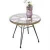 Azionamento degli Stati Uniti Seggiolone Sedia da caffè moderno Set da tavolo 3 pezzi mobili per esterni Sedia in rattan Set da giardino A05