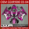 FACRIZIONI OEM 100% Adatta per Suzuki PinkFlames 1000CC K3 GSX-R1000 03-04 Body 67No.191 GSXR 1000 CC GSXR1000 2003 2004 K 3 GSX R1000 GSXR-1000 03 04 Stampo per iniezione carrozzeria