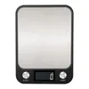Nuova bilancia da cucina digitale da 11 libbre / 5 kg Bilancia elettronica per alimenti in acciaio inossidabile Grande piattaforma con display LCD di facile lettura Y200328