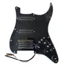 Yükseltme Prewired SSH Pickguard Çok İşlevli Set Çift Sıcak Raylı Yüksek Çıkış Siyah Pikaplar 4 Gitar için 4 Anahtarı