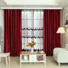 American Style Burgundy Curtains for Living Room Stage Italian Velvet Curtain el Bedroom Window Pelmet Flannel Drapes LJ2012241111701