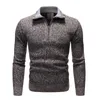 Negizber Autumn Winter Mens tröja Solid Slim Fit Pullovers Men Sweaters Casual Thick Fleece Turtleneck Sweater Men 201221