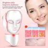 7 kleuren licht led gezichtsmasker met hals huid verjonging gezicht zorg behandeling schoonheid anti acne therapie whitening schoonheidsmaskers