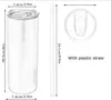 미국 주식 승화 빈 텀블러 스테인레스 스틸 텀블러 물 병 자동차 컵 뚜껑 빨대 커피 머그잔 와인 안경 Drinkware