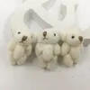 20 stks 3 cm Mini Teddy Bear Jointed Bear Kids Bear Sleutelhanger Boeket Bloem Pakket Hangers Dolls Huwelijk