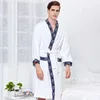 Bathrobes dos homens vestes masculino Plus Size 100% Algodão Terry Bathrobes Todaçados Bathrobe Mens Sleepwear Long Masculino Robe Kimono PA1858