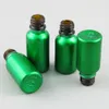 Essential Oil Perfume Sample Bottle Aromatherapy 15ML 20ML Black Cap with Plug Paint Green Glass Container 12pcs