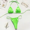 X Extreme Micro Bikini 2019 PU 가죽 수영복 여성 푸시 업 수영복 여성 삼각형 수영복 수영복 여성 목욕수 T200708