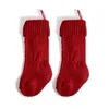 New Personalized High Quality Knit Christmas Stocking Gift Bags Knit Christmas Decorations Xmas stocking Large Decorative Socks LX3713