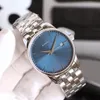 Casual Geometrische Kalender Armbanduhr Business Männer Edelstahl Armband Automatische Mechanische Uhren Blau Schwarz Zifferblatt Uhr