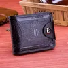 Fabrikanten Direct Sal Exquisite Atmosfeer Men Buckle Short Wallet Retro US Dollar Patroon Buckle Zero Wallet8273441