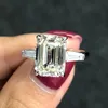 OEVAS Made Farding Band 7ct создал Moissanite Diamond Engagement Ring Solid 925 Серебряное серебристое серебро, ювелирные ювелирные украшения, дар годовщины 273K