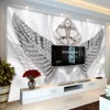 Custom 3D Photo Wallpaper European Style Fashion Wings Jewelry TV Background Wall Mural Living Room Bedroom Decoration Painting