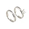 Förlovningsring 2 st Ny design Enkel Zirconia Vacker ring för kvinnor Bröllopsmycken