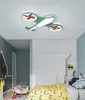 Lustre de chambre d'enfant garçon créatif lampe d'avion chambre LED lampe oeil salon lampe fille dessin animé chambre lustre moderne