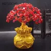 Hotuocho Home Ornaments Money Tree Creating Furniture Lucky Tree Decorating Office Desk Tv Wine Cabinet Craft Table Decor Gift 201201