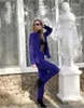 Royal Blue Women Prom Dresses 2 sztuk Pant Suit Formalne Slim Fit Suknie Vestido de Novia
