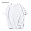 Moinwater Frauen Schwarz Weiß T-Shirts Dame Solide Baumwolle Tees Kurzarm T-shirts Weibliche Sommer Tops für Frau MT1901 220312