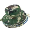 Sombrero de ala ancha de camuflaje, sombrero de sombrilla de borde redondo, sombrero de pescador de malla plegable, gorras de senderismo, sombreros de playa lavados al aire libre