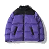 Mens Down Parka Outwear 재킷 자수 부부 거리 따뜻한 간단한 겨울 패션 야외 면화 코트