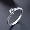 Bague Ringe Sterling Silber 925 Schmuck Ringe für Frauen Neun Herzen und eine Blume Einfache moderne Mode Hochzeit Verlobung Y200321