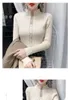 Spring Autumn new design women's stand collar gauze patched rhinestone shinny bling knitted sweater shirt tops plus size SMLXL