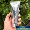 Högkvalitativ 100ml Silver Plastic Soft Tube 100g Kosmetisk Lotion Cream Shampoo Tandkräm Klämma flaskor Fri frakt