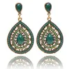 Bohemia Statement Crystal Drop Earrings Boho Turkish Vintage Ethnic Jewelry Drop Earrings For Women