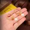 Kvinnorörhängen Designers Hoop Earrings Designer Pearl Earring Stud for Womens Party Wedding Lovers Gift Luxury Jewelry With Box HI2989