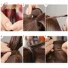 LANS Synthetic 22Inches Long Straight Wrap Around Clip In Ponytail Hair Extension Heat Resistant Synthetic Pony Tail Fake Hair LS19474357