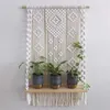 Hanging piante Mensola Tapestry Macrame Wall Art fatti a mano tinti Tapestry Fabric Lace Boemia della nappa Boho casa del regalo della decorazione
