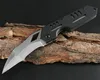 Högkvalitativ överlevnad Taktisk vikkniv 440c Satin Tanto Point Blade Black G10 Hantera EDC Pocket Knives med Retail Box