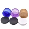 Boute en plastique en plastique de compagnie bleu violet doré Bouteau à l'œil vide Black Matte Grosted Coud Cosmetic Emballage Refipillable Conteneurs Candy Pot2110549