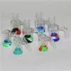 verre cendrier fumer des conduites d'eau récupérer adaptateur ashcatcher avec 14mm 18mm quartz bangers et récipients en silicone dab bongs DHL