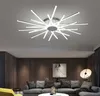 Moderne LED Kroonluchter Verlichting voor Woonkamer Slaapkamer Restaurant Keuken Plafond Kroonluchters Wit Kleur Indoor Hanglichten