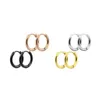 Hoop Huggie Acier Inoxydable Simple Or/Or Rose Couleur/Noir Boucles D'oreilles Rondes Pour Femmes Hommes Petit Cercle Hug Hoops Buckle1