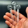 6cm/10cm/12cm Length Pyrex Glass hookahs Oil Burner Pipe Clear Cheap Pipe Water Hand Pipes Smoking Accessories