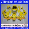 Honda superhawk vtr1000 f 1997 1998 1999 2000 2001 56HM.187 VTR 1000 F 1000F VTR1000F 97 스톡 포토 핫 98 99 00 01 05 바디 + 탱크